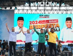 Lautan Manusia Membiru di Kampanye Akbar Paslon AJP-ASLI