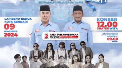 Dukung Ekonomi Lokal, ASR-Hugua akan Gelar Pesta Rakyat di Kota Kendari