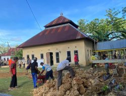 Dengan Semangat Budaya Pokadulu, Warga Desa Lahaji Bersatu Bangun Masjid Al-Muhajirin