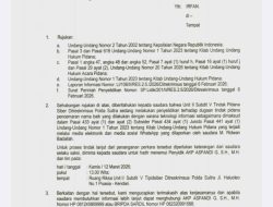 KKJ Sultra Kecam Pemanggilan Jurnalis dan Ketua JMSI Sultra Oleh Polda Sultra