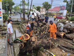 Gerak Cepat Pemkot Kendari Tangani Genangan di Area Perkantoran Kominfo Sultra