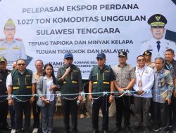 Ekspor Perdana Tepung Tapioka dan Kelapa Sultra Tembus China dan Malaysia