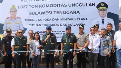 Ekspor Perdana Tepung Tapioka dan Kelapa Sultra Tembus China dan Malaysia